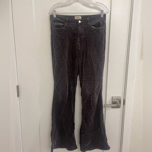 L'AGENCE 26 Dark Brown Gray Corduroy Pants Boot Cut